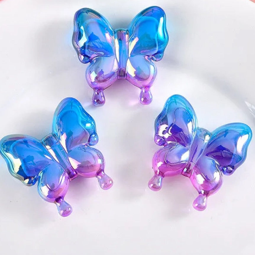 Acrylic Butterfly Beads
