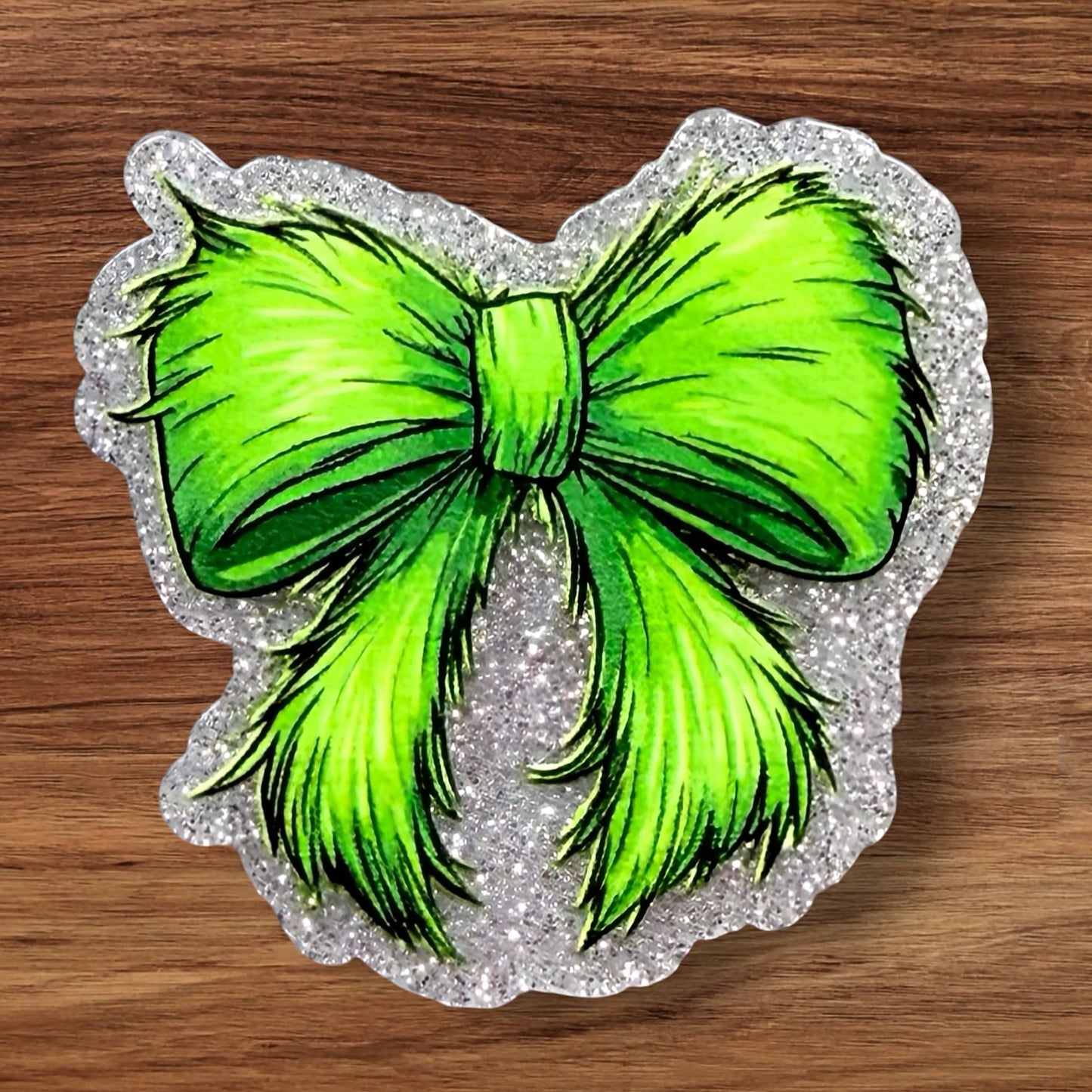 Green Bow Acrylic Flatback
