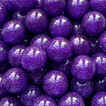16mm Grape Glitter Acrylic Bead