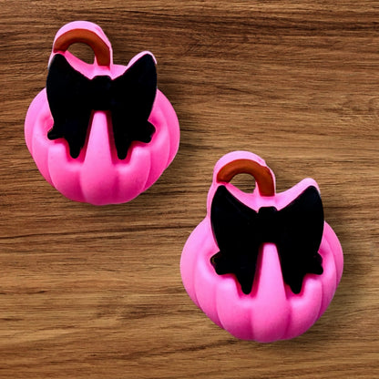 3-D Pumpkin With Bow Focal