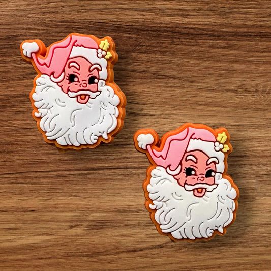Santa In Pink Hat Focal