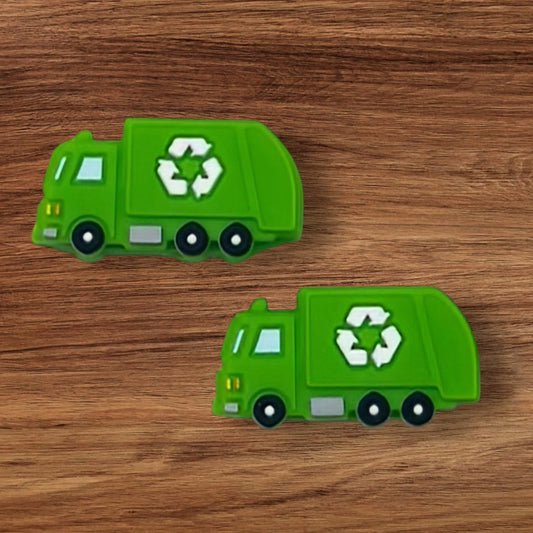 3-D Green Trash Truck Focal