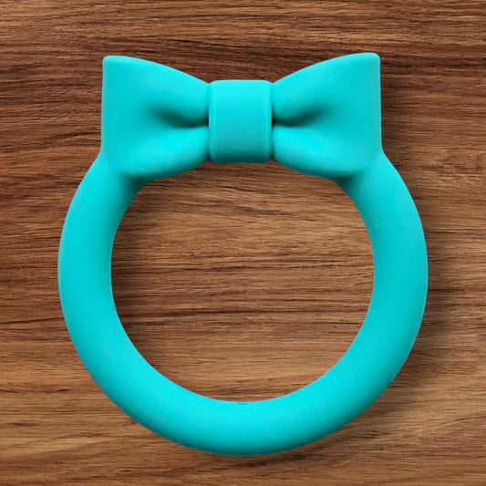 Silicone Bow Ring (Turquoise)