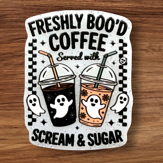 FRESHLY BOO’D COFFEE Acrylic Flatback
