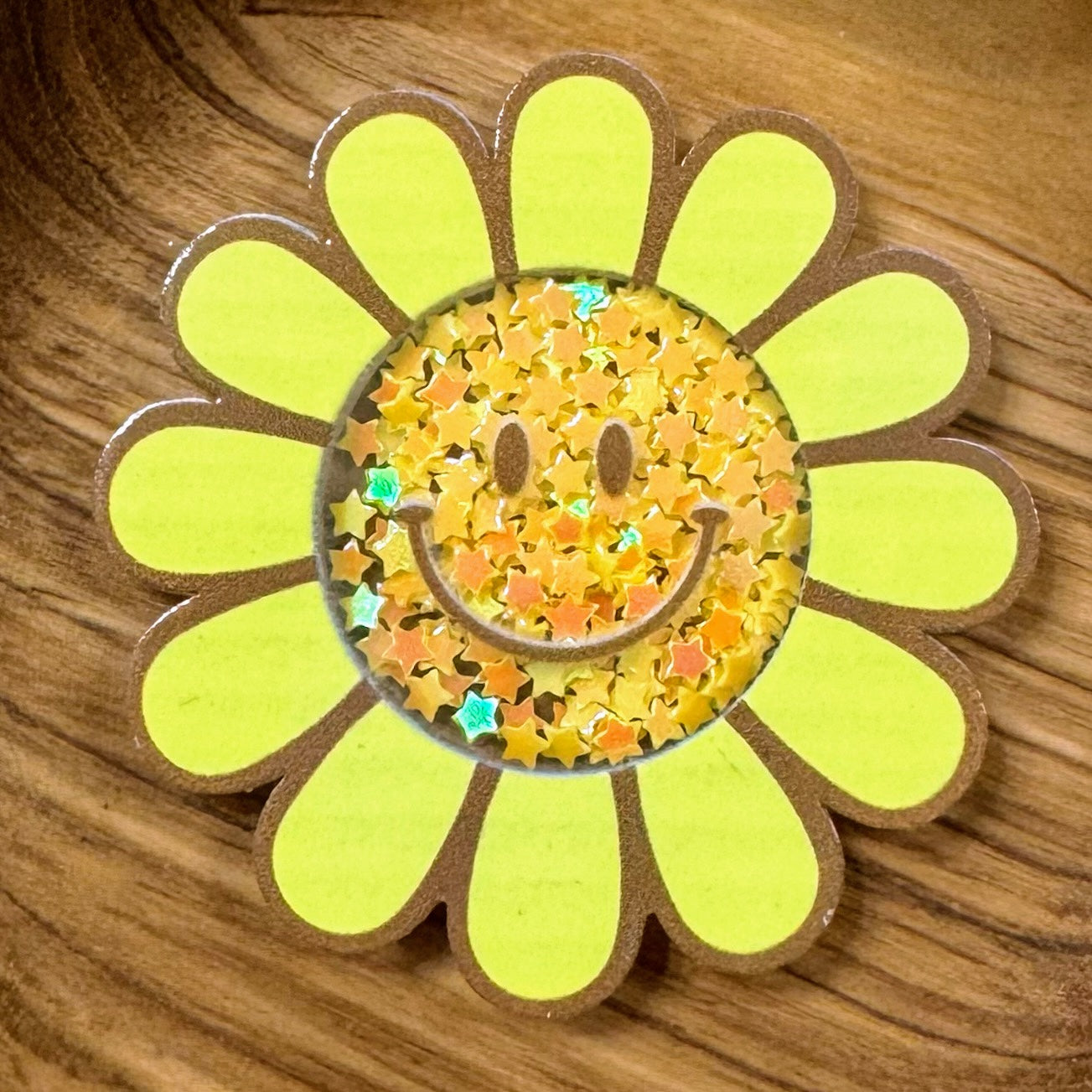 Happy Flower Shaker Flatback