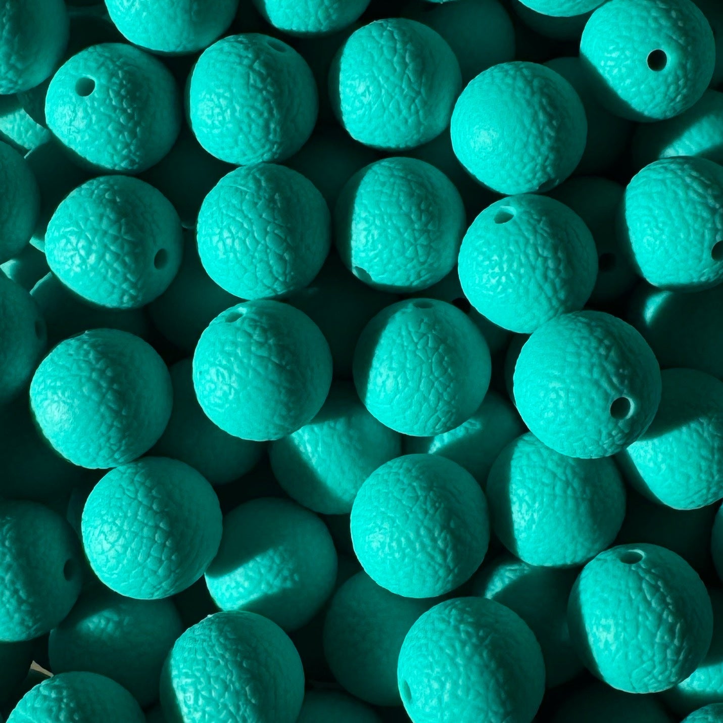 15mm Textured Silicone Bead