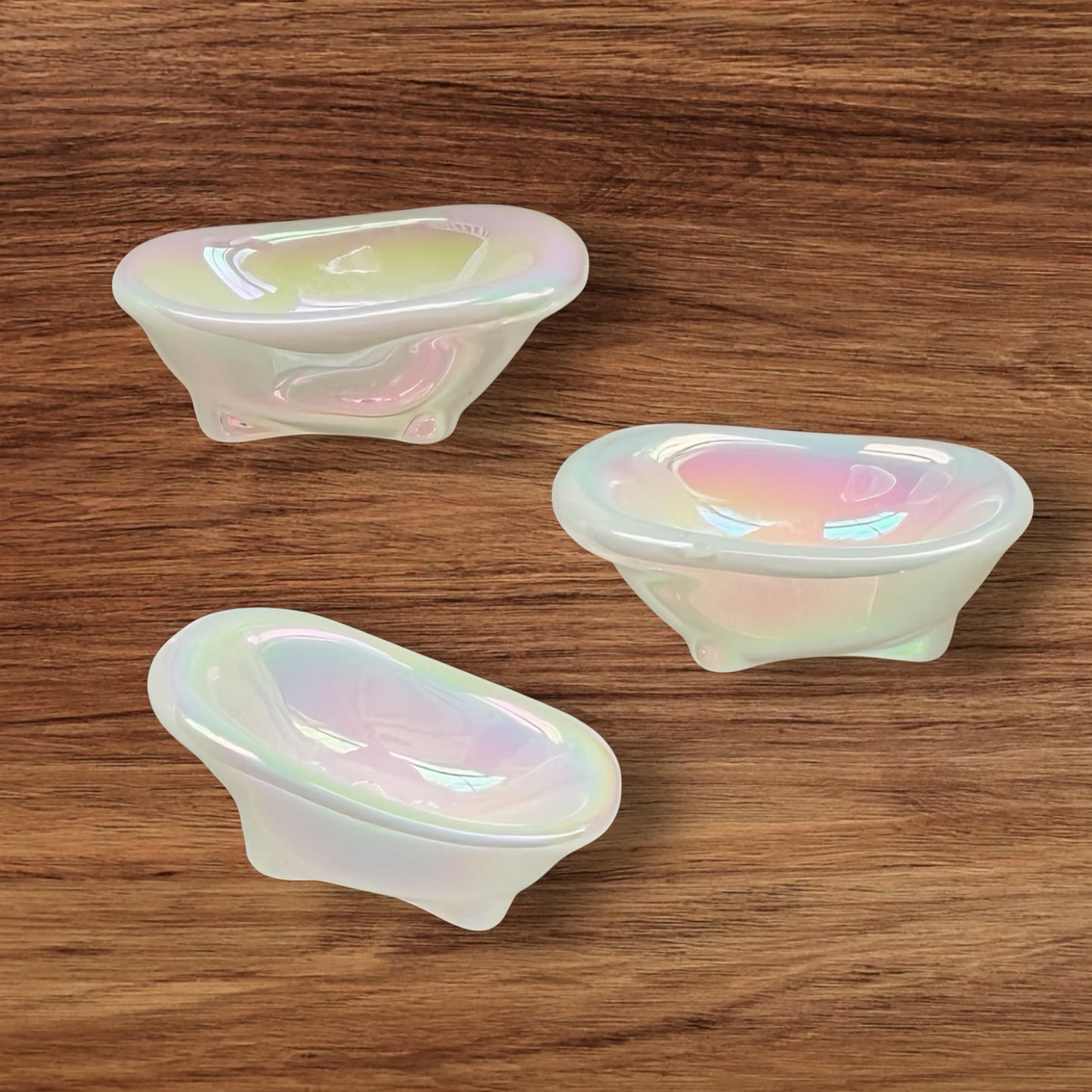 Iridescent Tub Acrylic Bead