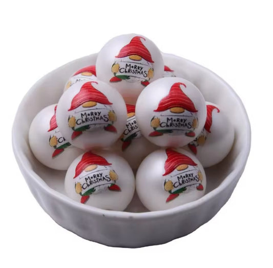 20mm Christmas Gnome Acrylic Bead