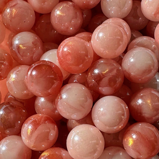 16mm Pink Luster Acrylic Bead