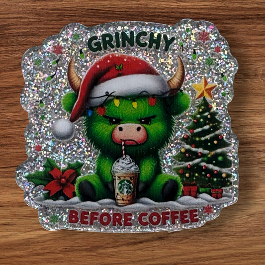 Gr#%chy Before Coffee Acrylic Flatback