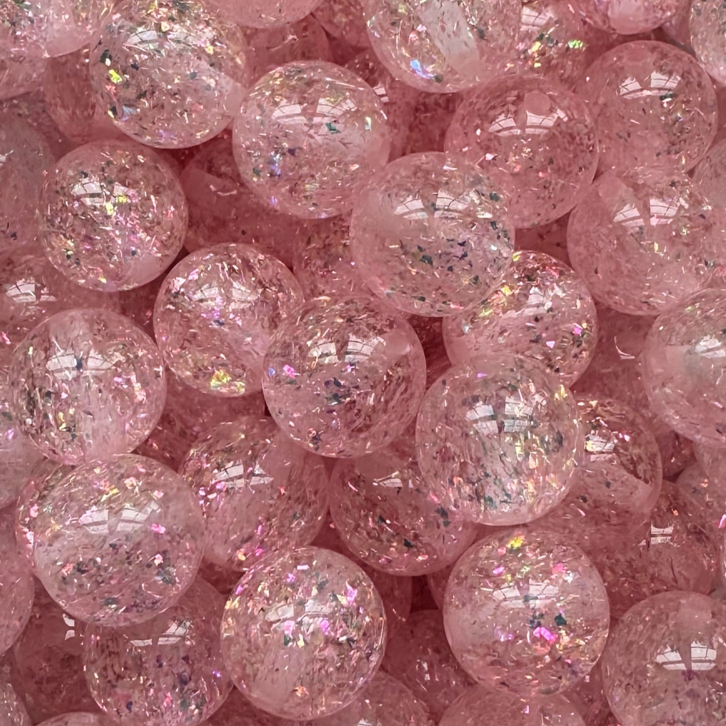 16mm Pink Opal Acrylic Bead