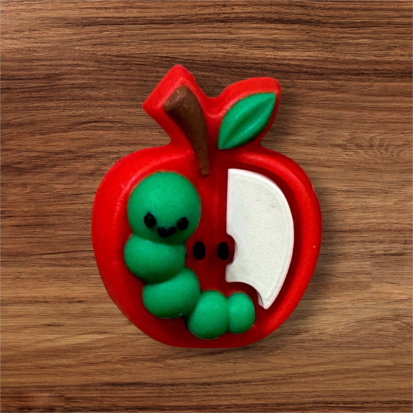 3-D Apple With Worm Focal