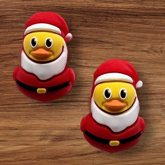 3-D Duck In Santa Suit Focal