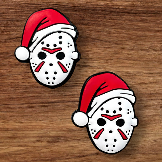 Hockey Mask With Santa Hat Focal
