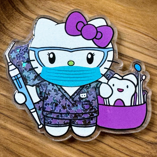 Dental Hygienist Kitty Shaker Flatback