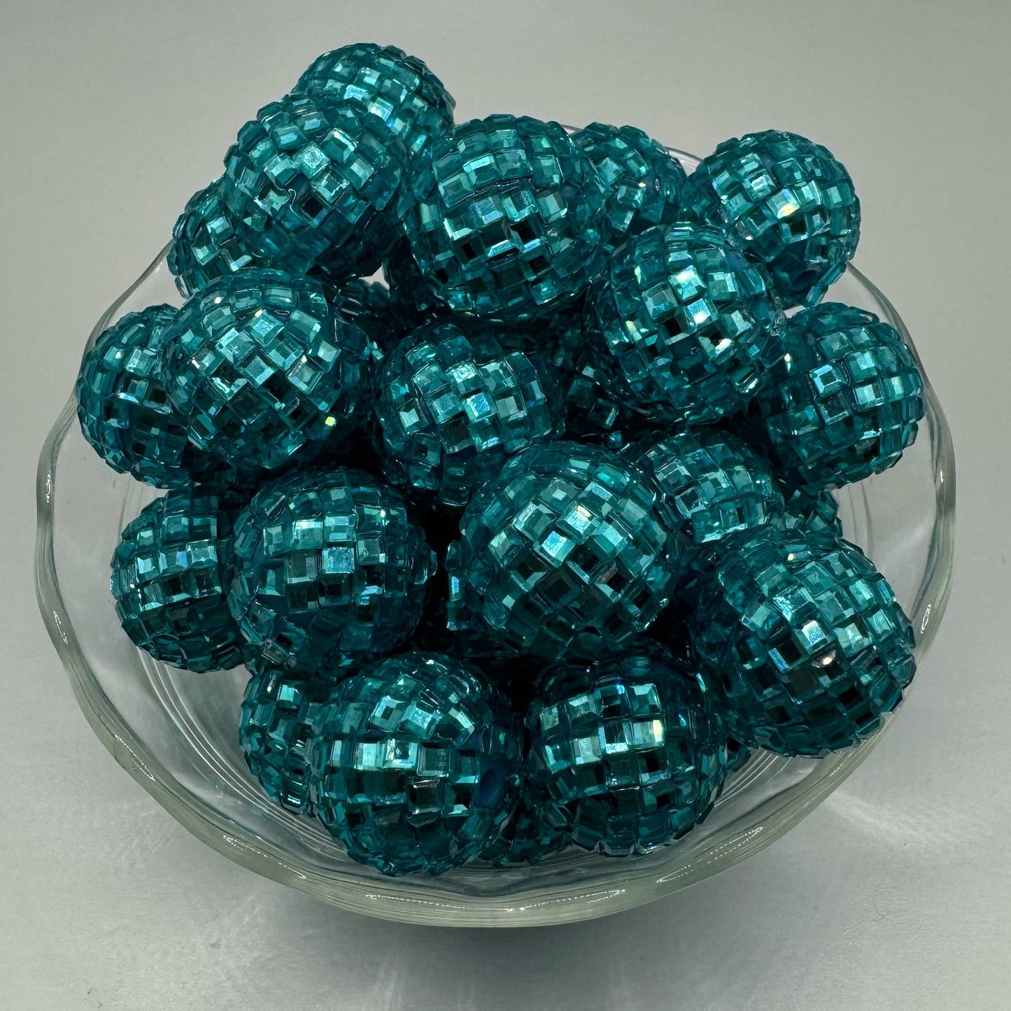 20mm Blue Disco Ball Acrylic Bead