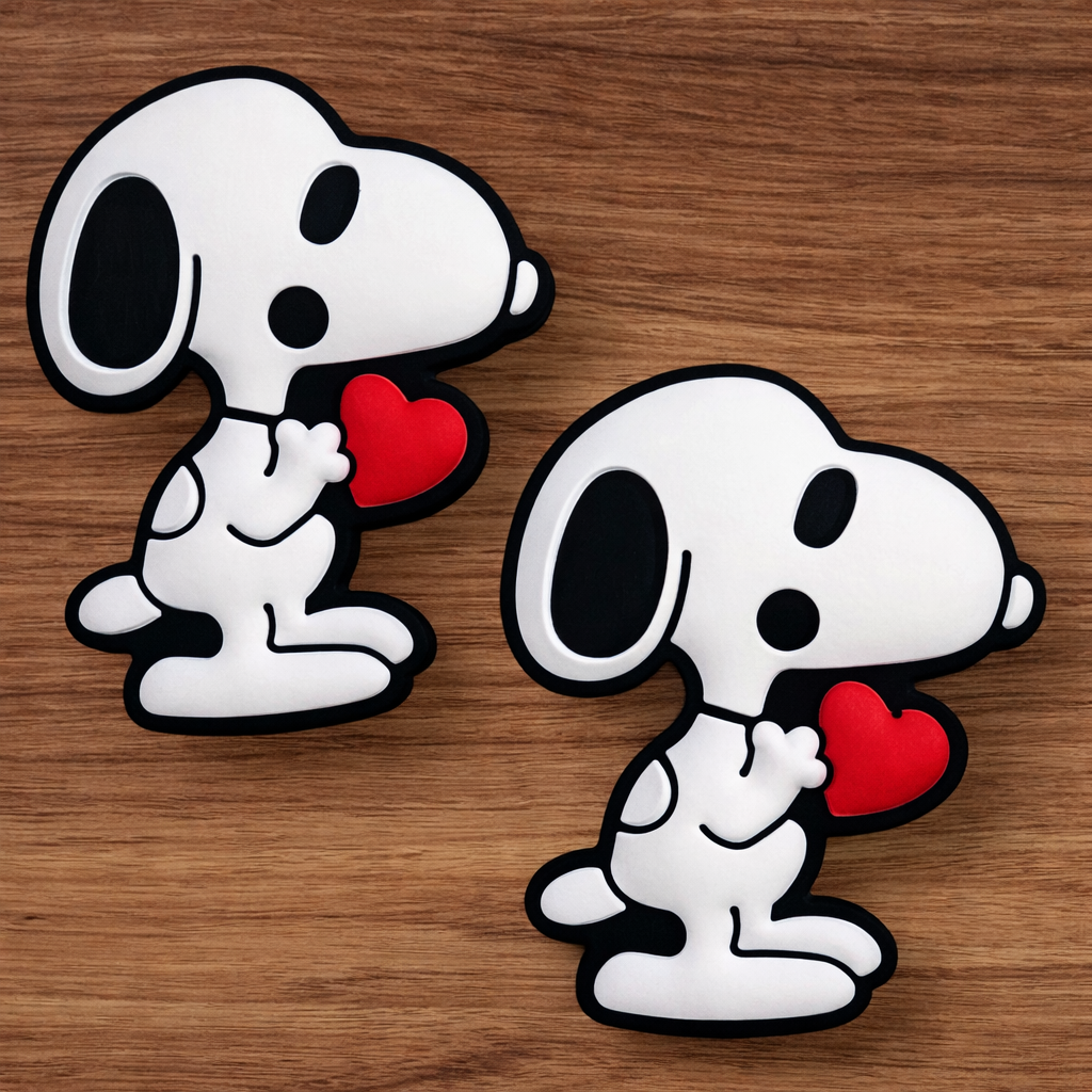 White Dog With Heart Focal