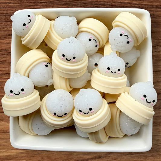 3-D Dumpling Focal (White)