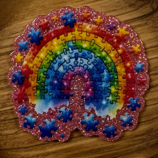 Rainbow Puzzle Flatback