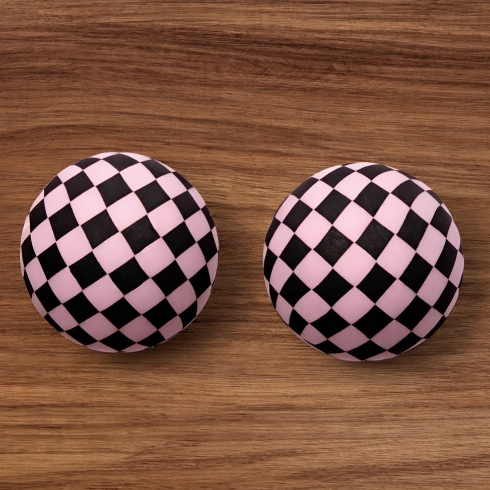 15mm Light Pink Checkered