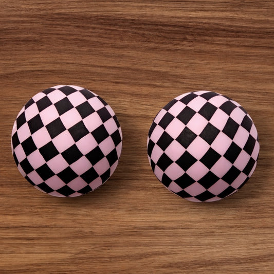 15mm Light Pink Checkered