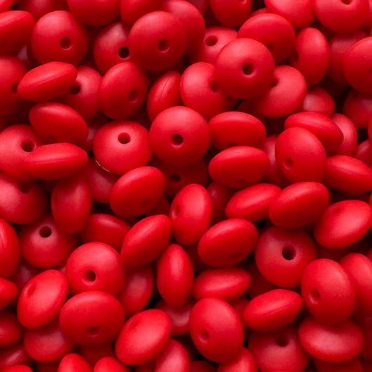 12mm Scarlet Red Silicone Lentil