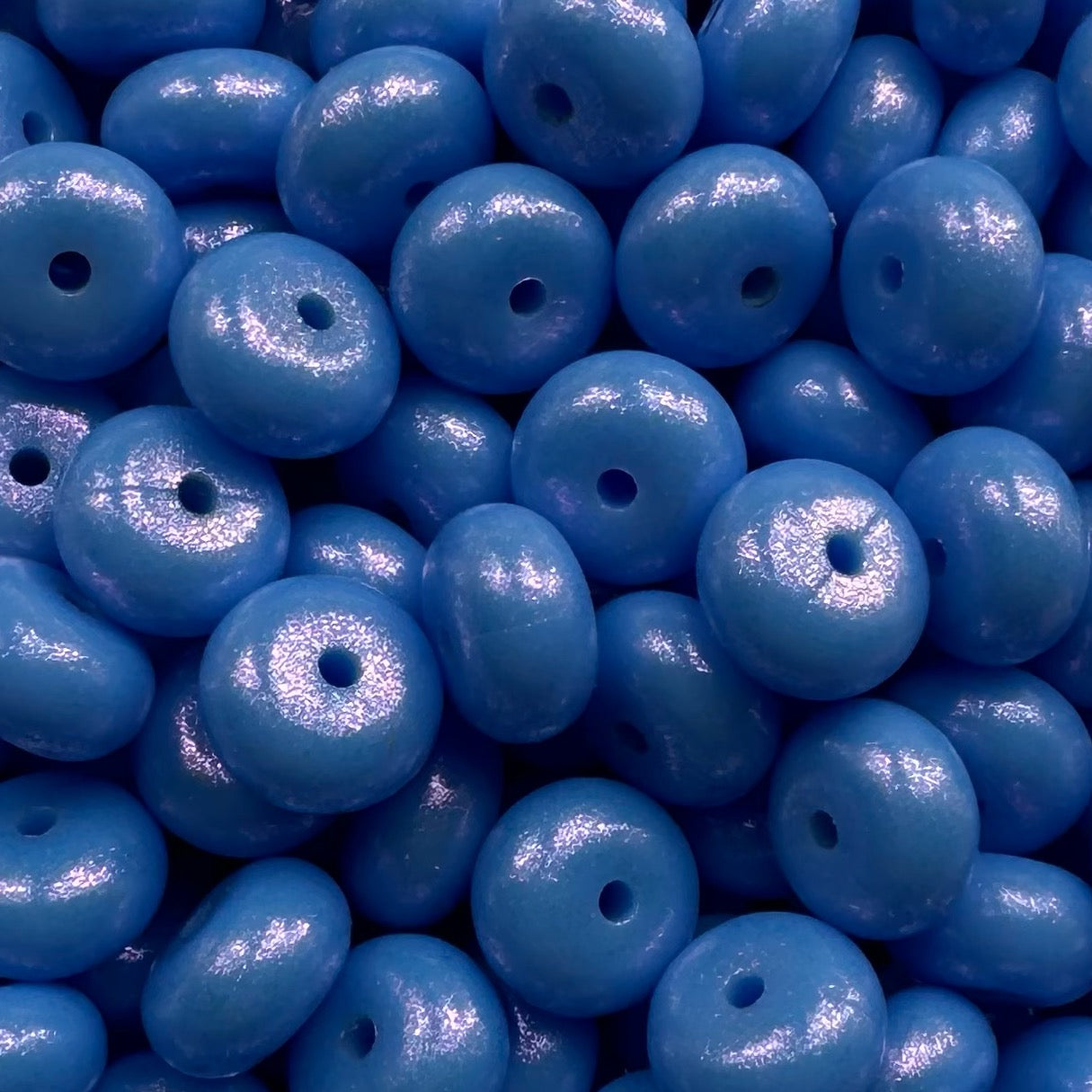Blue Opal Abacus Bead