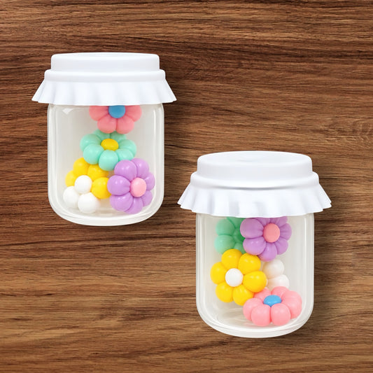 3-D Flower Jar Focal (White)