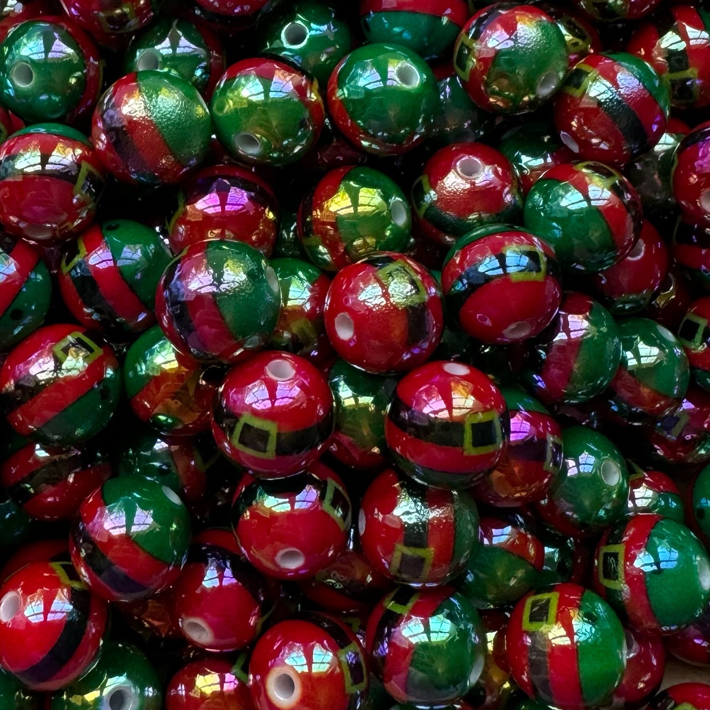 16mm Christmas Acrylic Beads