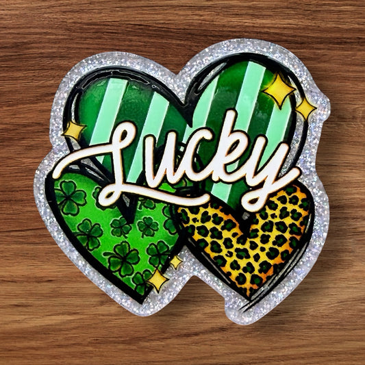 Lucky Hearts Acrylic Flatback