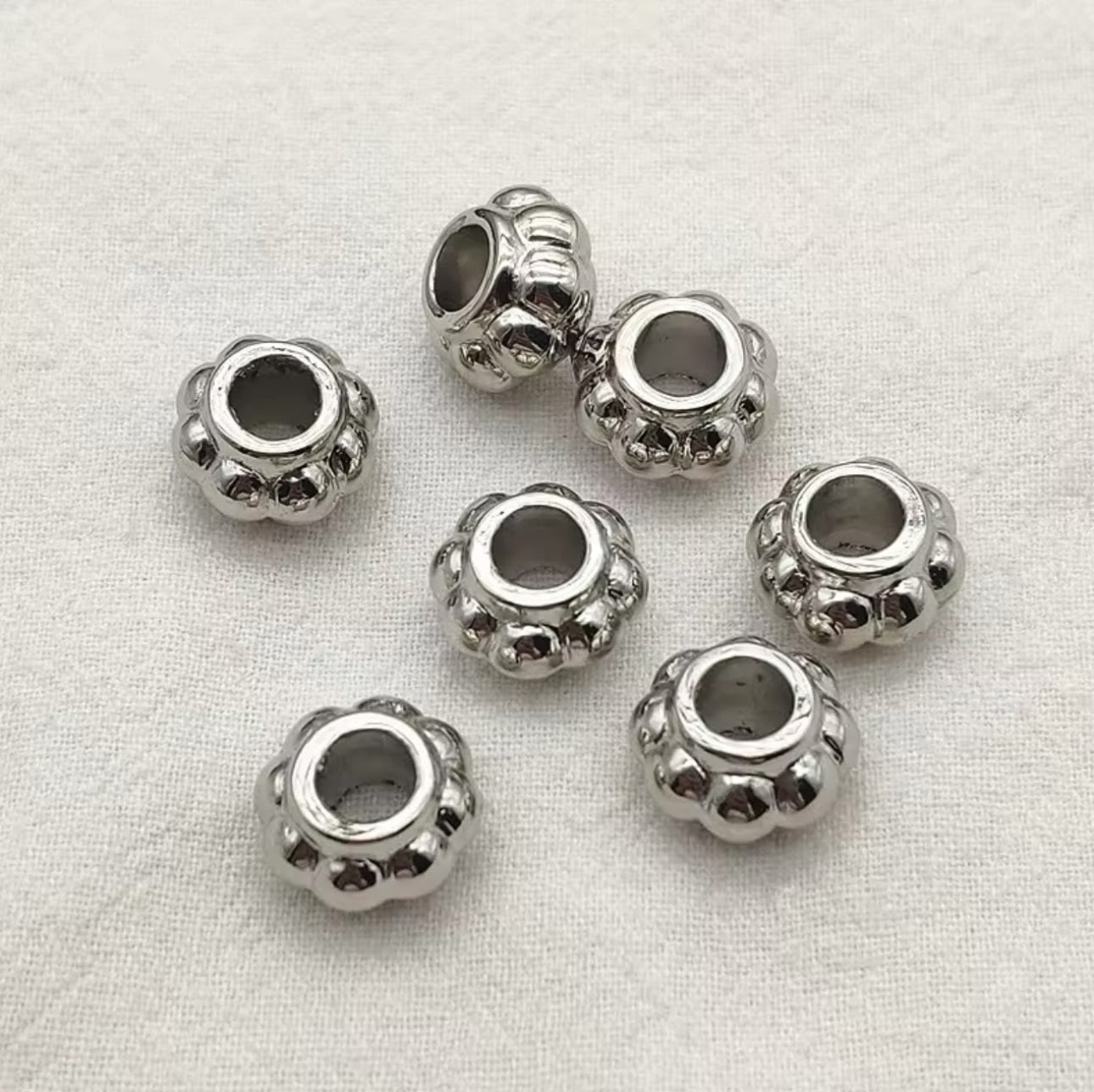 Silver Spiral Spacers