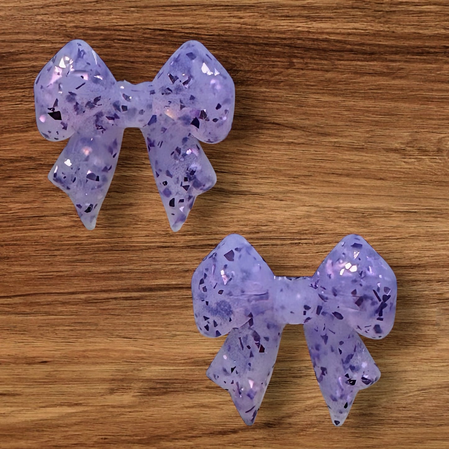 Purple Glitter Bow Focal