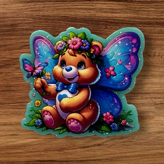 Bear With Butterfly Wings Acrylic Flatback