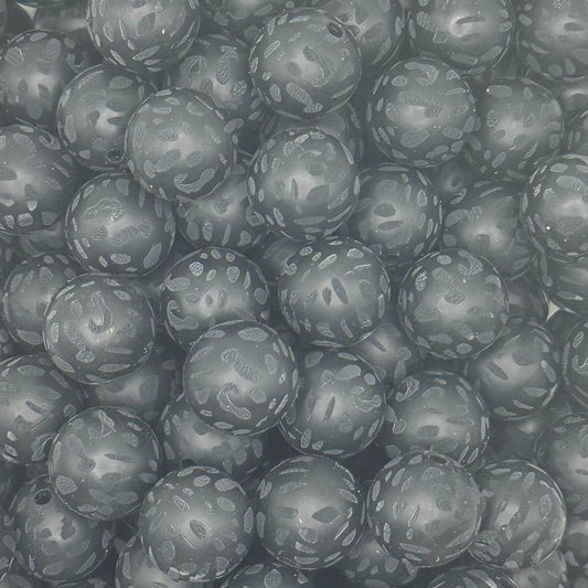 15mm Black Cow Silicone Bead