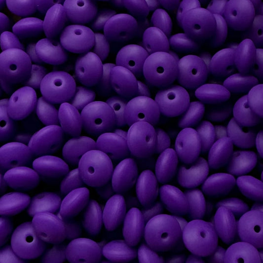 12mm Grape Purple Silicone Lentil