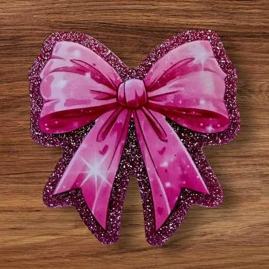Pink Bow Acrylic Flatback