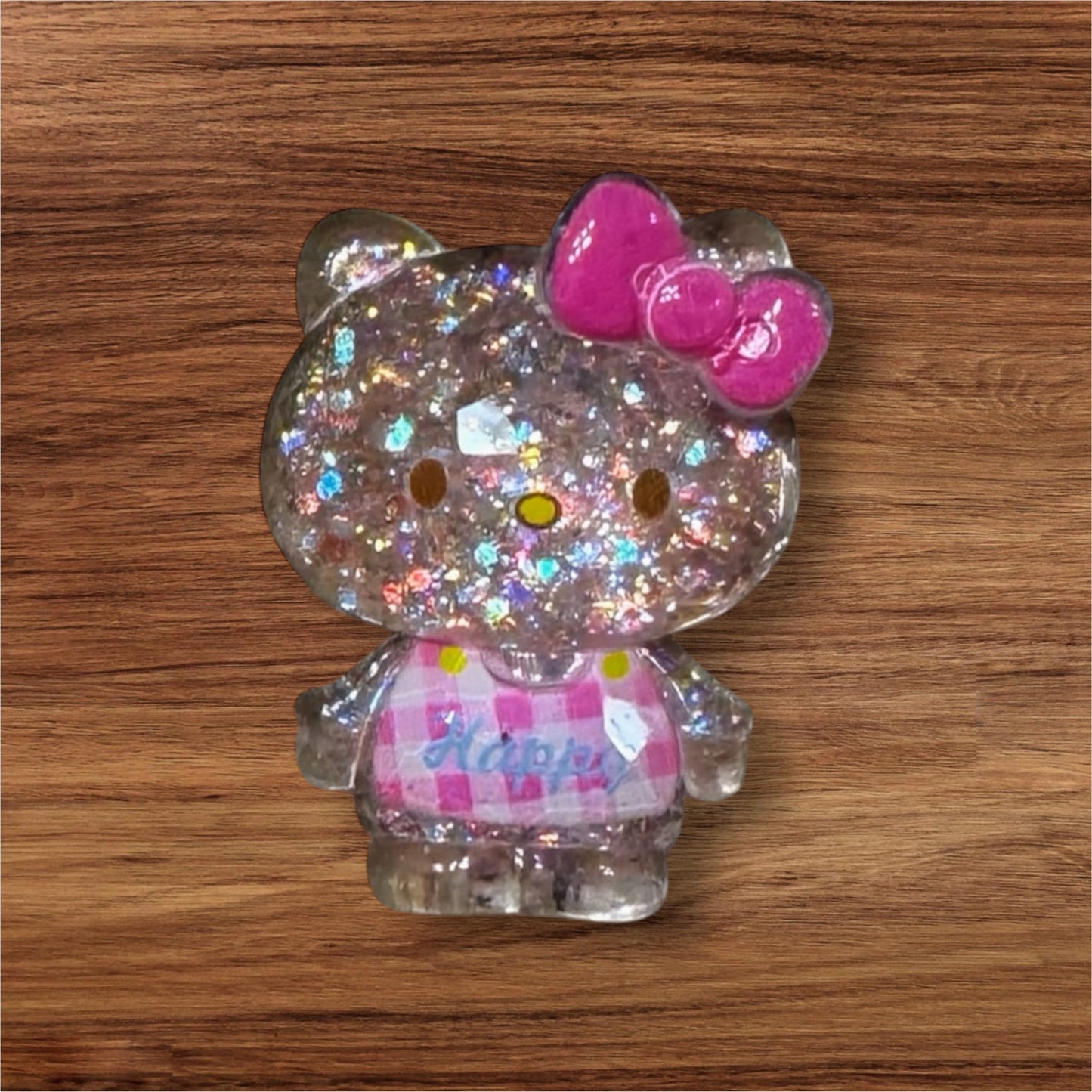 3-D Kitty Glitter Acrylic Flatback