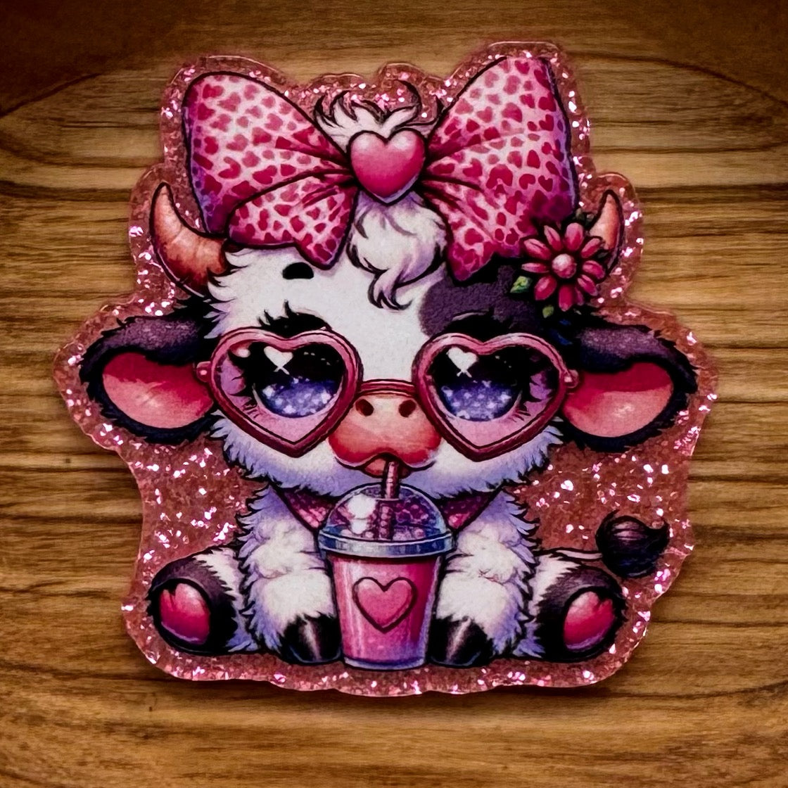 Cute Diva Cow Acrylic Flatback