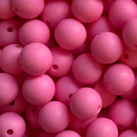 15mm Quartz Pink Silicone Bead