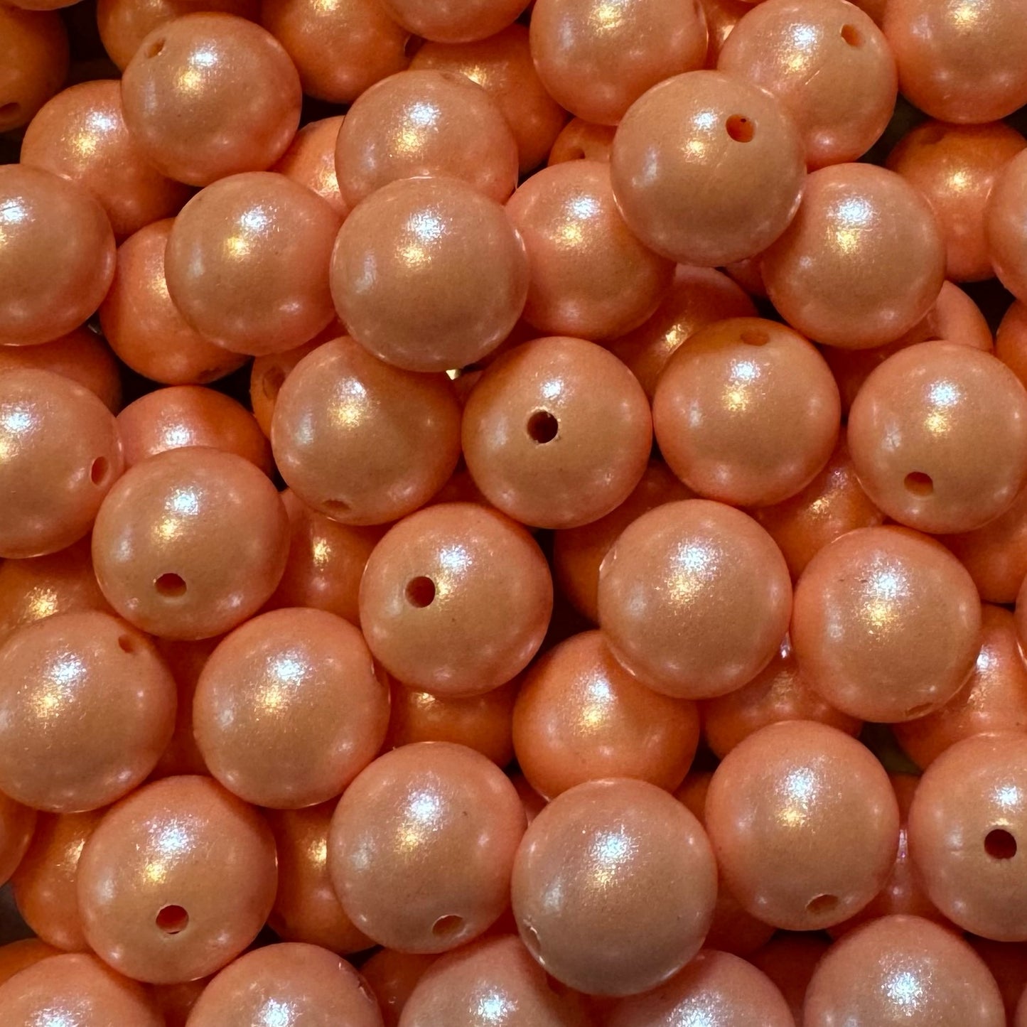 15mm Orange Chameleon Silicone Bead