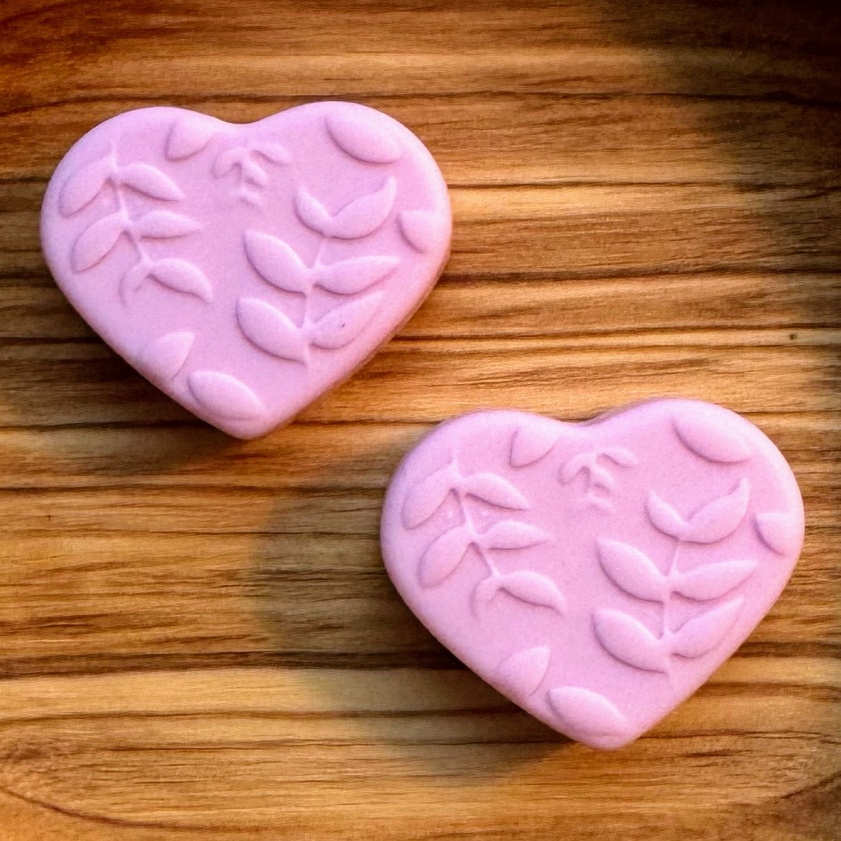 Embossed Hearts Silicone Focal