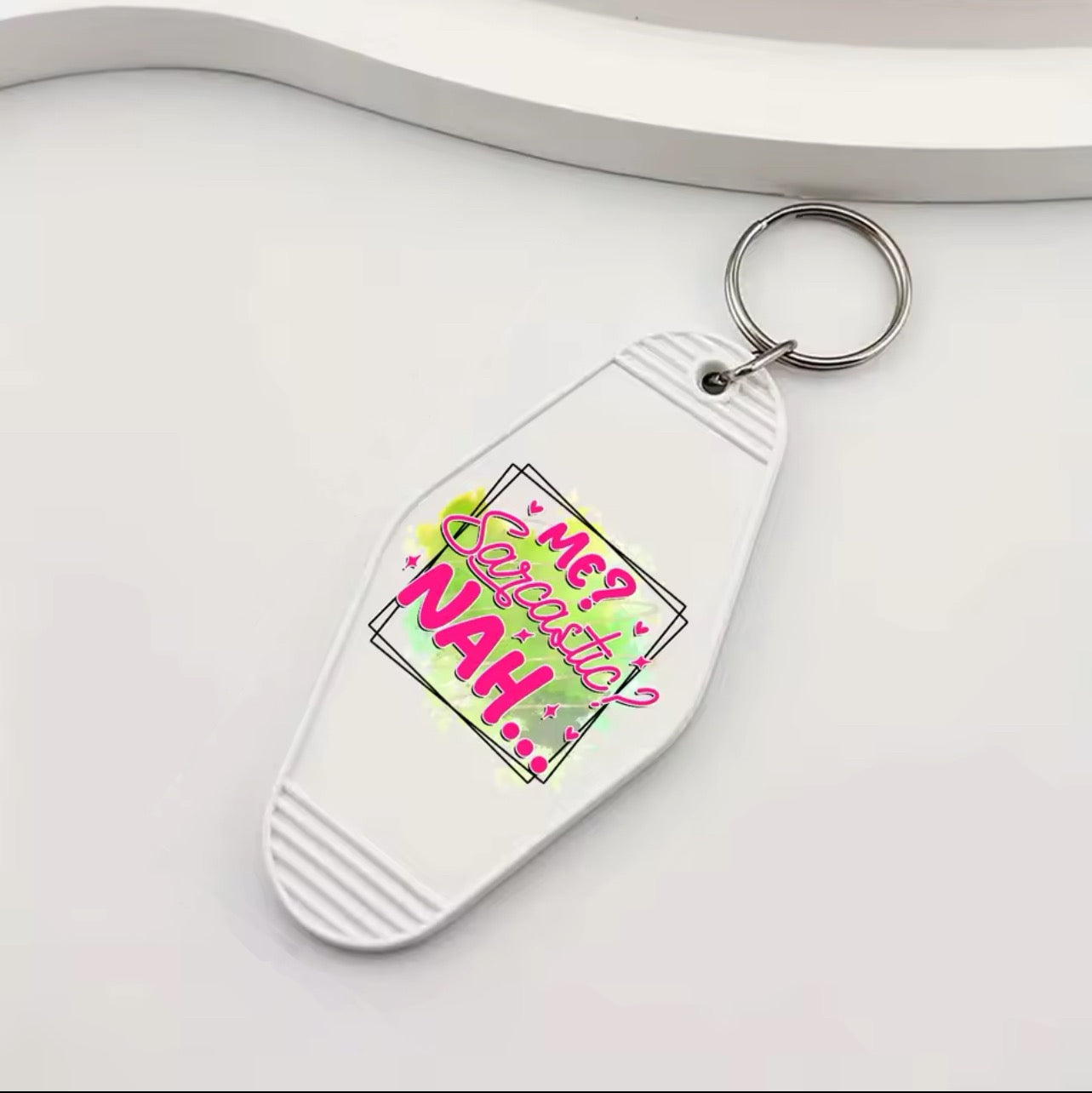 Me Sarcastic Nah.. Keychain Sticker