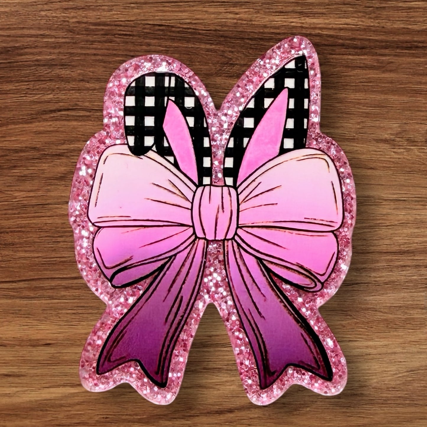 Bow With Bunny Ears Acrylic Flatback