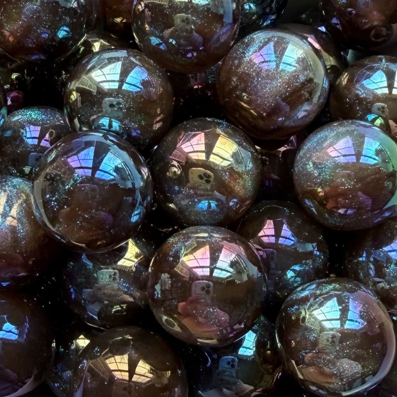 16mm Brown UV Galaxy Bead