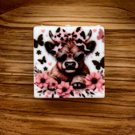 Floral Cow Focal