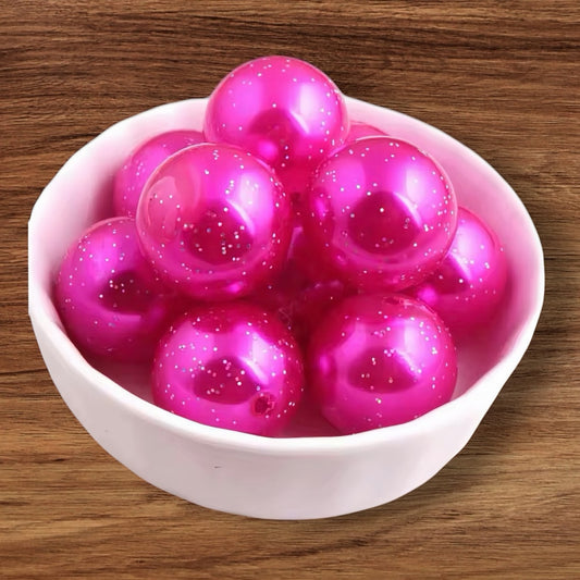 12mm Glitter Acrylic Bead