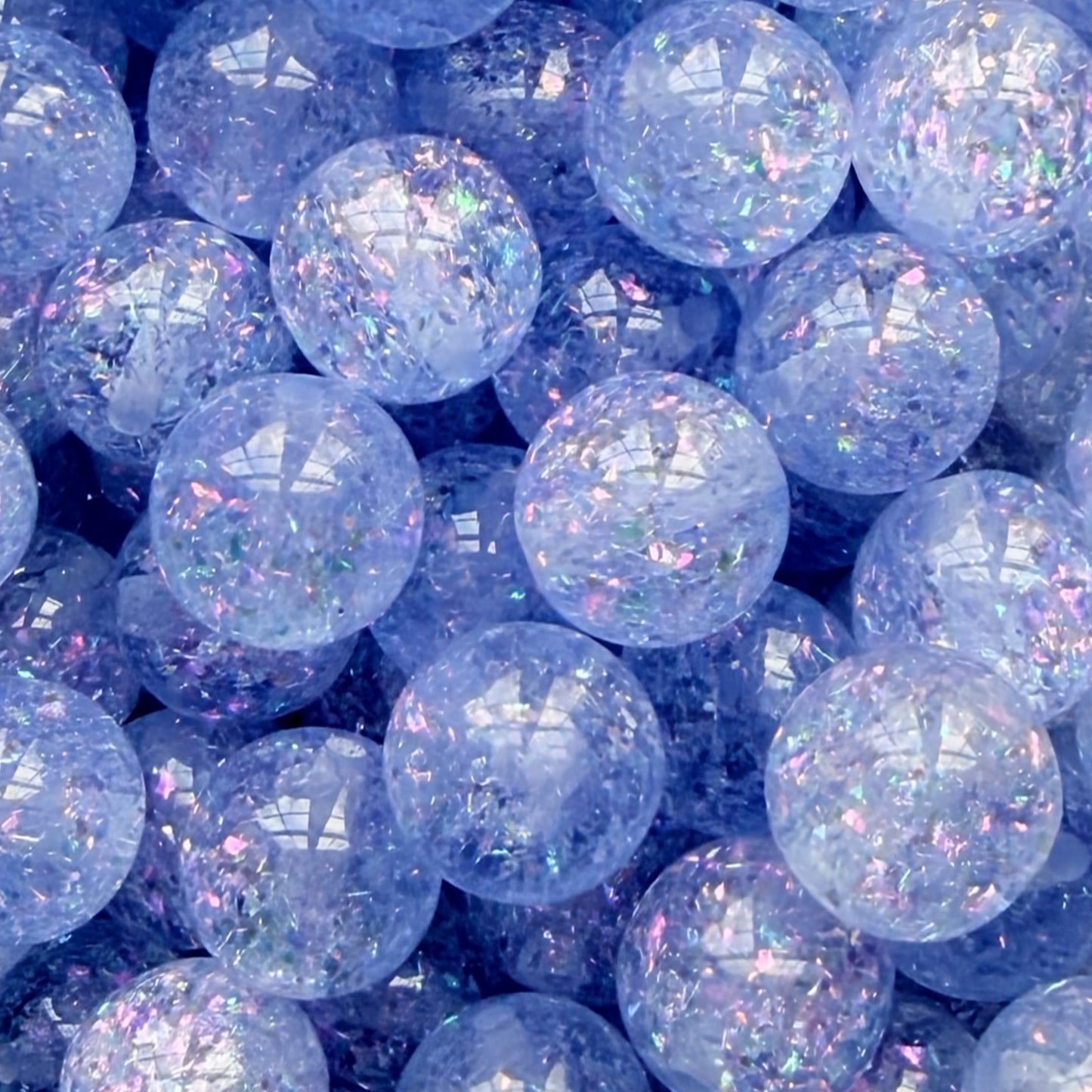 16mm Dark Blue Opal Acrylic Bead
