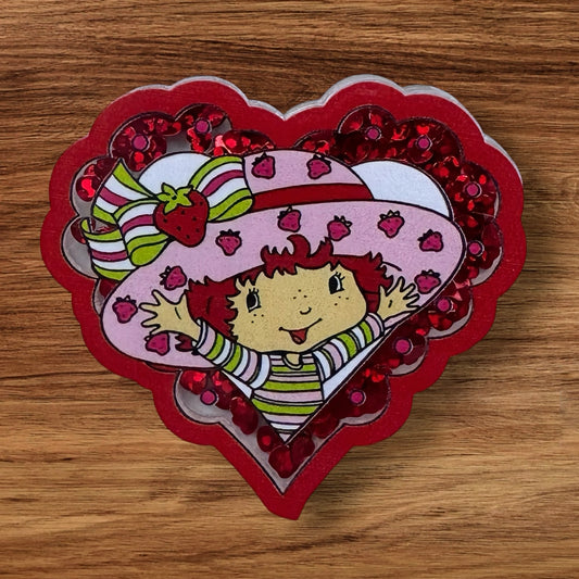 Strawberry Girl Acrylic Shaker Flatback
