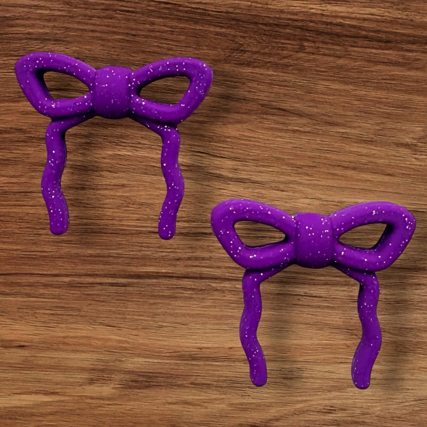 Purple Glitter Bow Focal