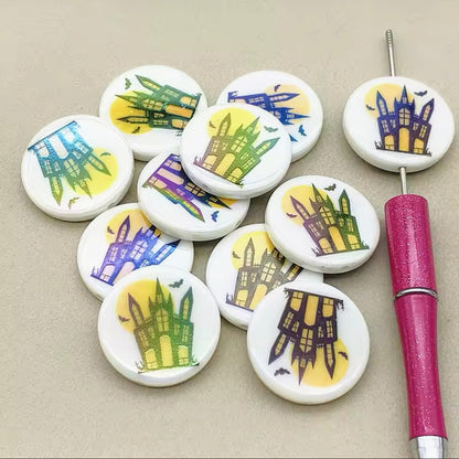 Acrylic Haunted House Bead